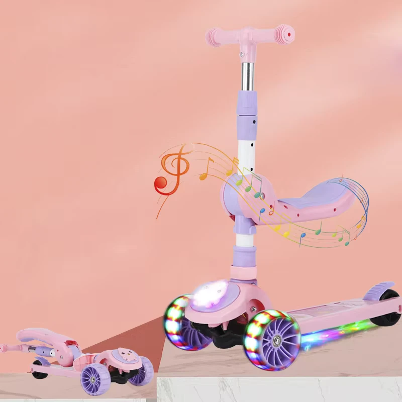 Plastic Toy Kick Kids Scooter for Kids 2 6 Years Foldable