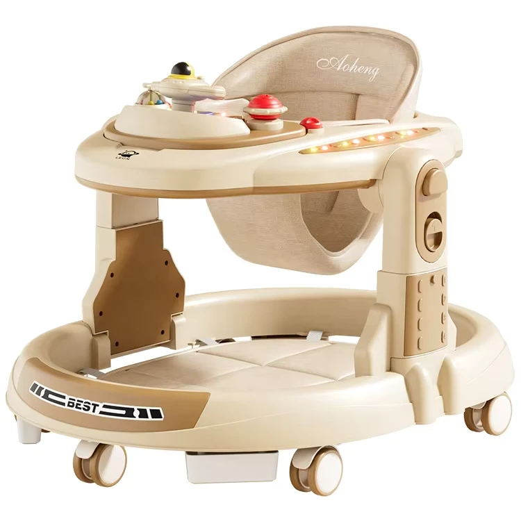 Plastic Walker Anti O Leg Anti Rollover Baby Push Three in One Children Walking Multi Function Foldable 20KG Load