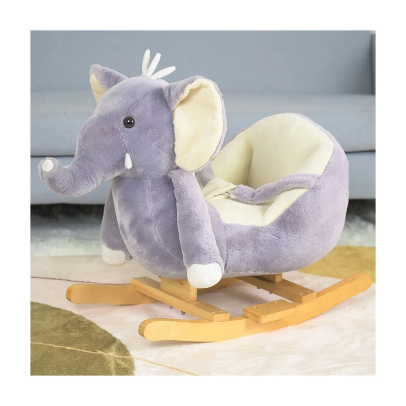 Plush Baby Rocking Chair With Elephant Realistic Sound Good Gift for Your Children