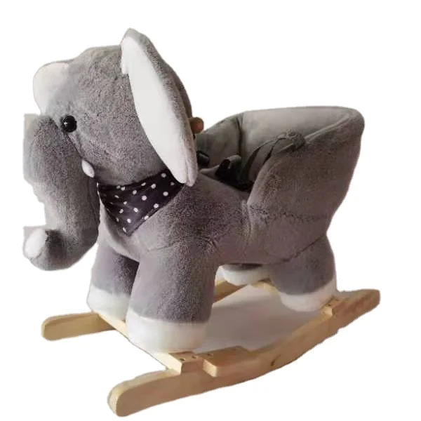 Plush Elephant Rocker With Elephant Sound or Baby Lullaby Music
