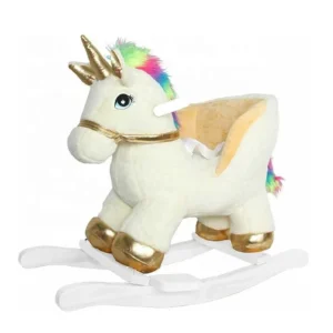 Plush Ride on Animal Toy with Baby Music Sound Plush Rocking Chair for Kids