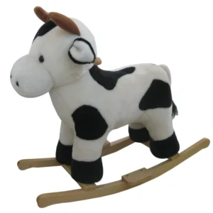 Plush Rocking Cow Shape With Realistic Sound