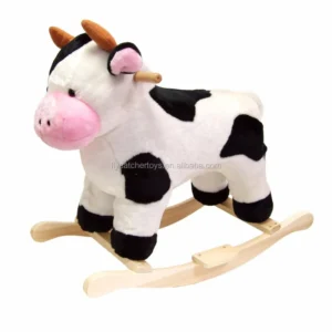 Plush Rocking Cow Shape With Realistic Sound