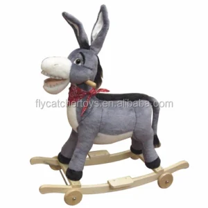 Plush Rocking Donkey Shape With Moving Ear and Donkey Sound