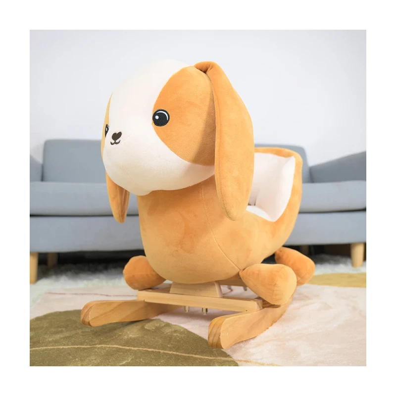 Plush Soft Dog Puppy Rocking Chair Stuffed Animals Toys for Kids