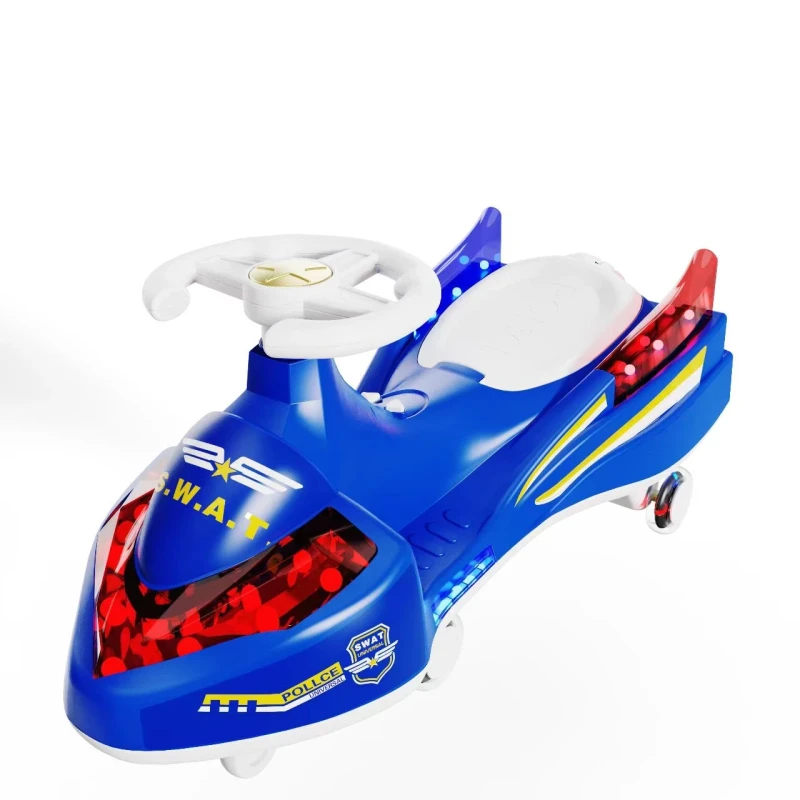 Police Outdoor Ride on Toys Car Children's Swing Car Twister Car
