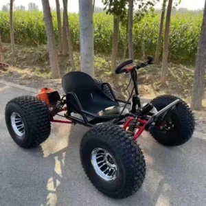 Popular Off road Four wheel Gasoline powered 90cc Go Kart for Adults and Children High Speed 55km/h Speed Beach All terrain Use