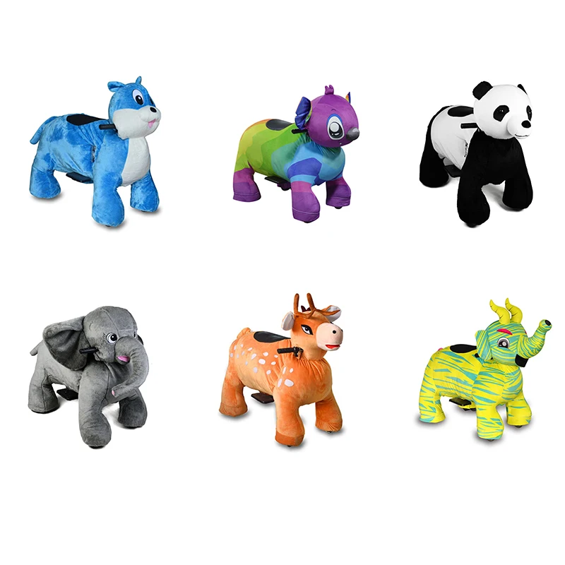 Popular Sale Elephant Animal Toy Walking Outdoor Park Kids Motorized Plush Animal Ride