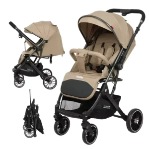 Portable Baby Stroller Lightweight Compact Fold Baby Push Chair with Reversible Handle