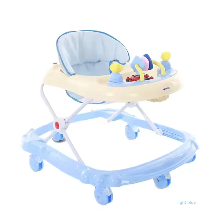 Portable Baby Walker with Anti rollover Design Multi functional Baby Stroller with Height Adjustable