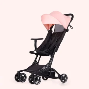 Portable Compact Umbrella Design Foldable Baby Stroller with Big Wheels for Travel Carriage That Can Be Sat Laid Down or Pushed