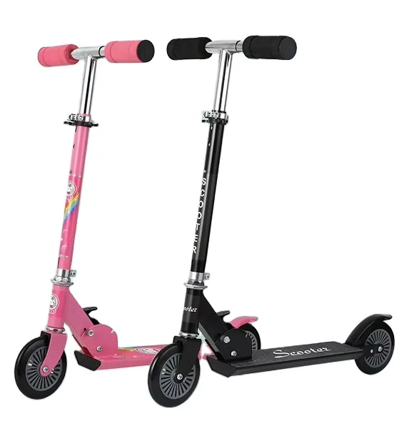 Portable Foldable 2 Fashing Wheel Kids Kick Push Scooter Boys Girls for 3-12 Year Children