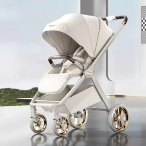 Portable Foldable Baby Stroller Aluminum Alloy Frame Oxford Material 20KG Load Capacity Adjustable Sit-Lie-Down Two-Way