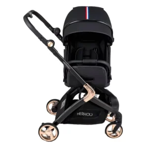 Portable Foldable Baby Stroller Convenience Outdoor Carriage with Customized Colors and Black Base