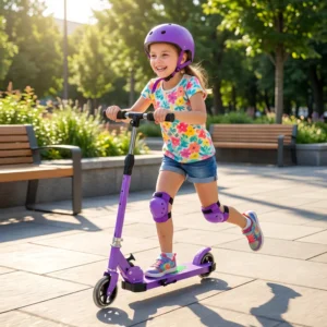 Portable Foldable Kids Kick Scooter 2 Wheel Height Adjustable Non Electric Kid’s Kick Scooter