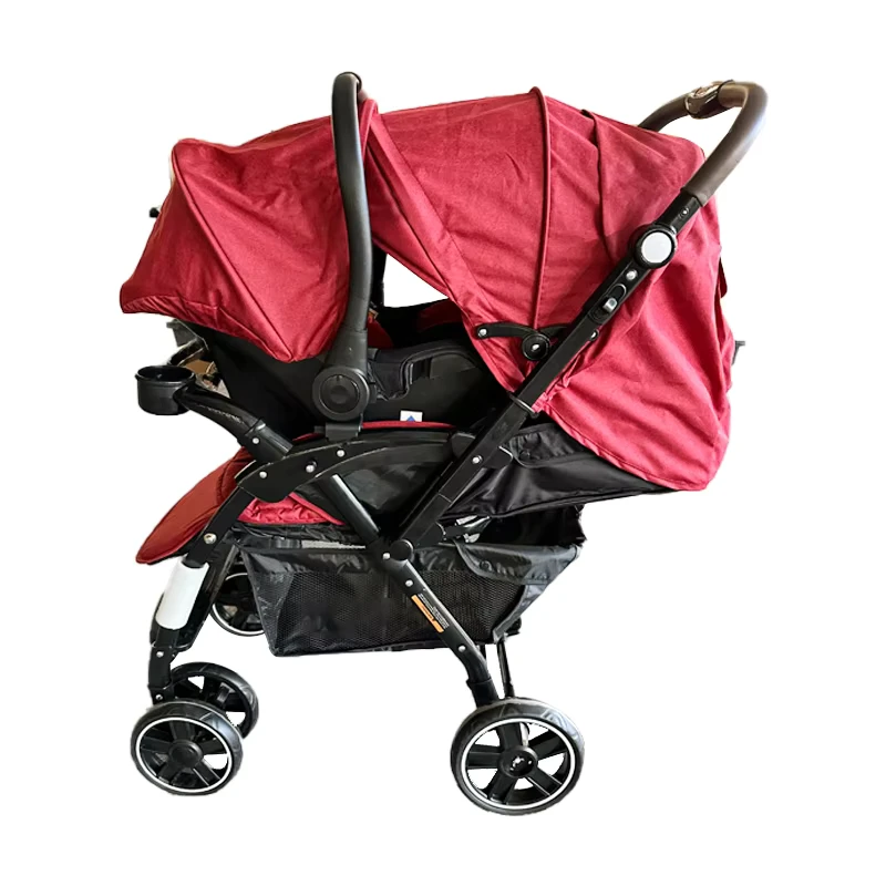 Portable Folding Linen Baby Stroller Car Safety Seat Lightweight Five Point Safety Belt Multi position Reclining Back System for