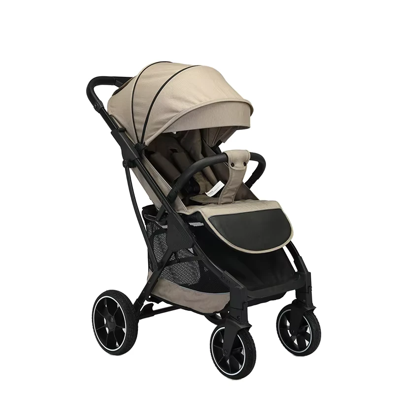 Portable Luxury 2 in 1 Foldable Alloy Frame 4 Wheel Baby Stroller Muti position Reclining Back System All Season Use for Babies