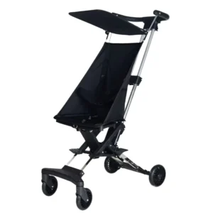 Portable Luxury Lightweight Foldable 4 Wheel Oxford Fabric Stainless Steel Frame Baby Stroller Travel System Compact Design