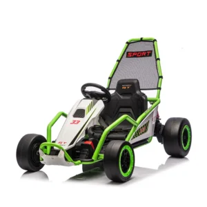 Powerful 12V Electric Go Kart for Big Kids Kids Racing Ride on Car with 12v Battery Operated Buggy Outdoors Fun