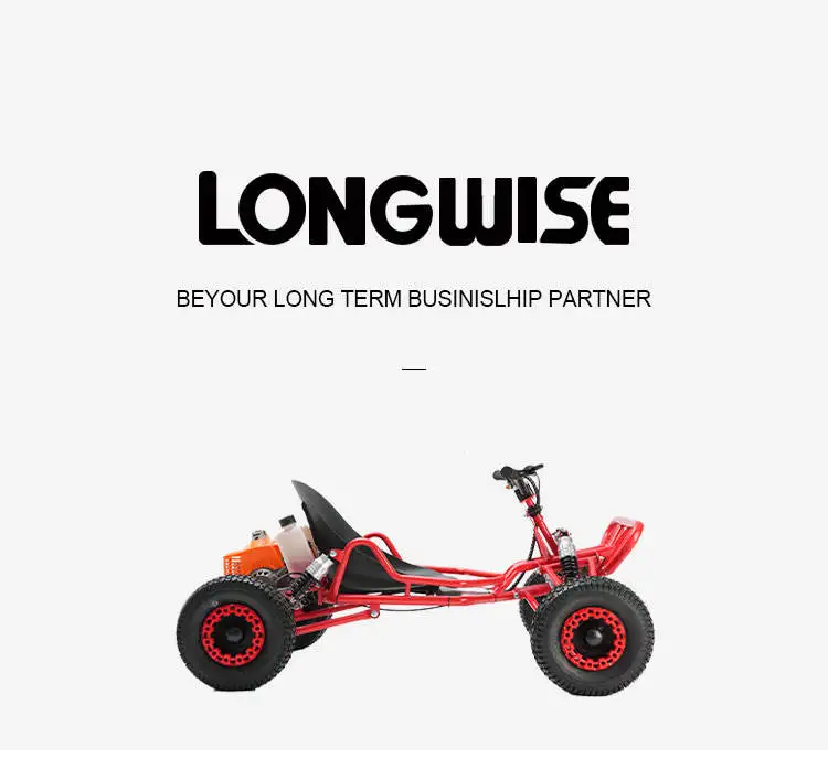 Powerful 63CC 2 Stroke Engine Off Road Go Kart with Sturdy Wide Seat Independent Suspension Chain Rear Drive Adult Buggy
