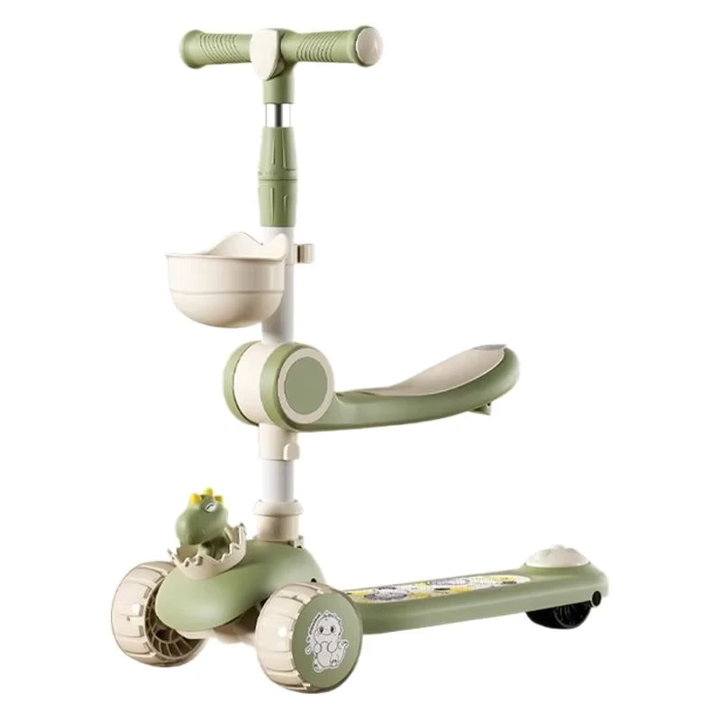 Princess Style Three in One Scooter For Children 1 12 Years Old Can Be Sat on and Ridden 4 Wheel Dinosaur 69 Model