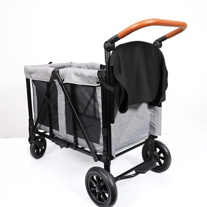 Prodigy Kids Luxury 4 in 1 Baby Stroller Lightweight Cotton Portable Foldable Stainless Steel Frame 20KG Load Capacity 6