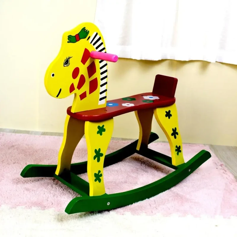 Professional Animal Wooden Toy Rocking Horse for Kids