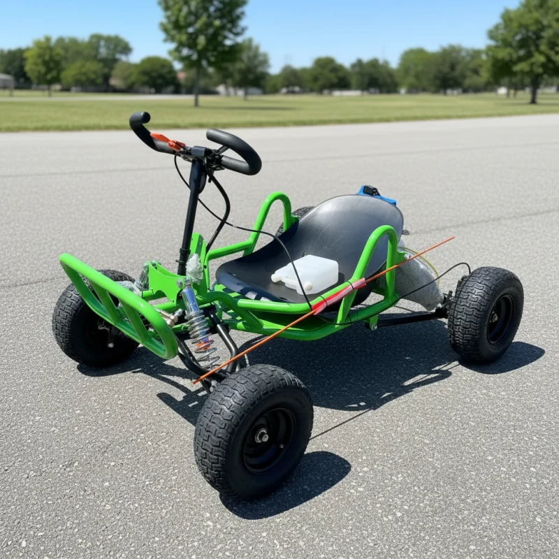 Professional Drift Kart for Adults and Children 90cc Two-Stroke Engine All-Terrain Off-Road Kart for Mountain Recreation