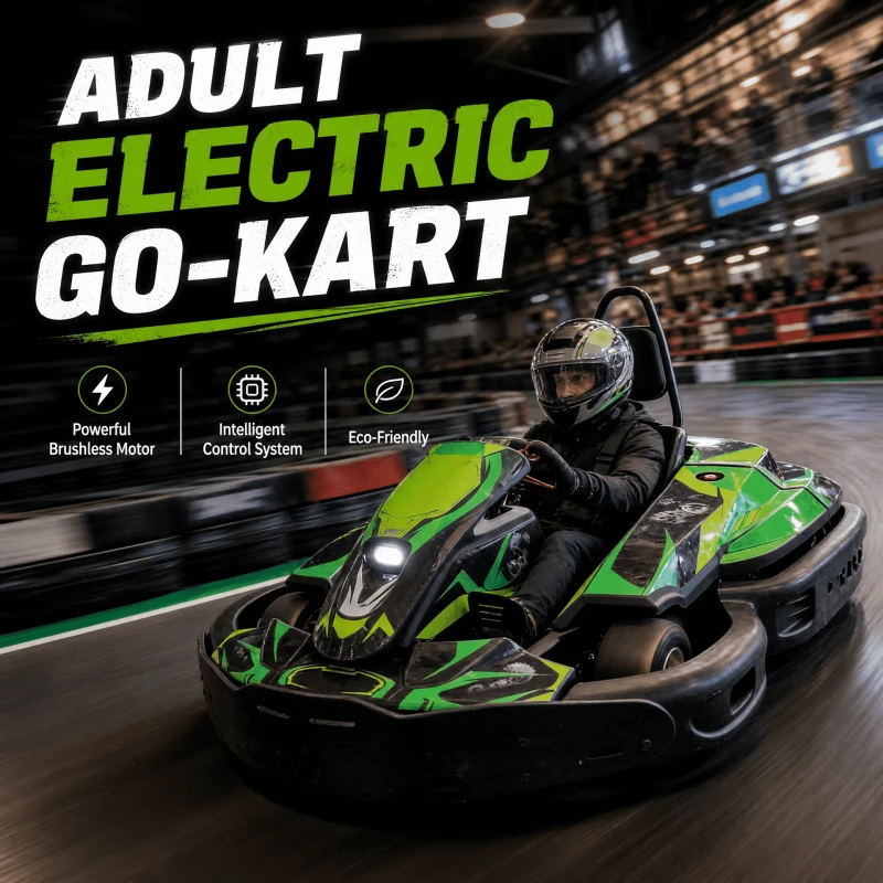 Professional Electric Drift Karting Go Kart Big Commercial Shaft Drive Go Kart Made of Durable Metal Plastic Hardware