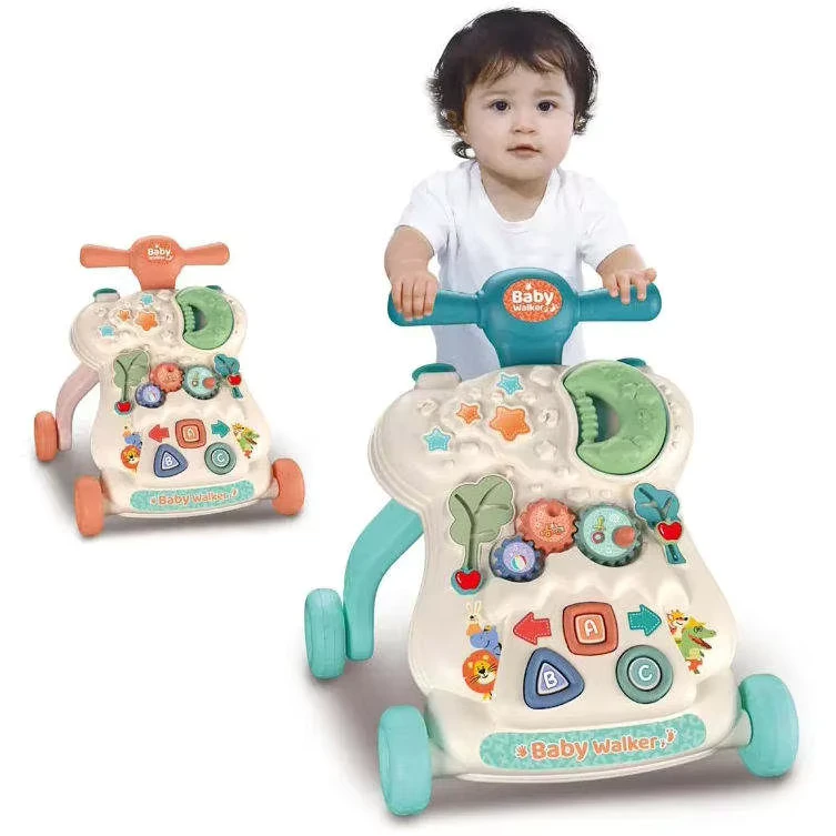 Professional Manufacture Modern Foldable 3 in 1 Multifunctional Walking Learning Anti Rollover Simple Baby Walker