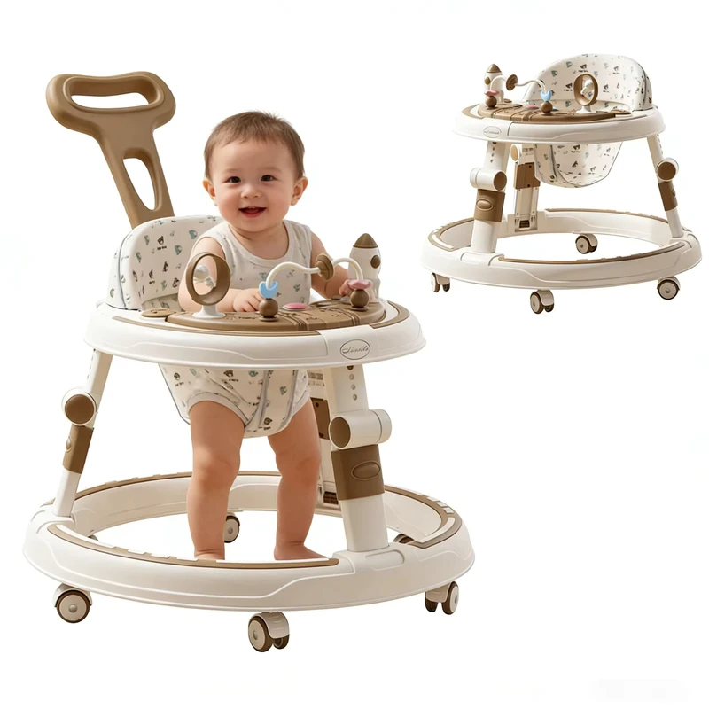 Professional OEM ODM 3 in 1 Learning Foldable Baby Walker With Wheels Seat Music Baby Walker for Baby