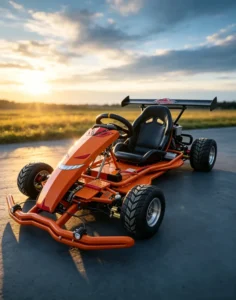 Professional Single Seat Electric Go Kart for Outdoor Use Optional Hand Brake Rear Wing Motor Chain Drive Drift Kart 120km h