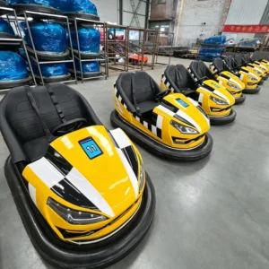 Public amusement ride featuring a sturdy structural design and high load bearing capacity bumper cars