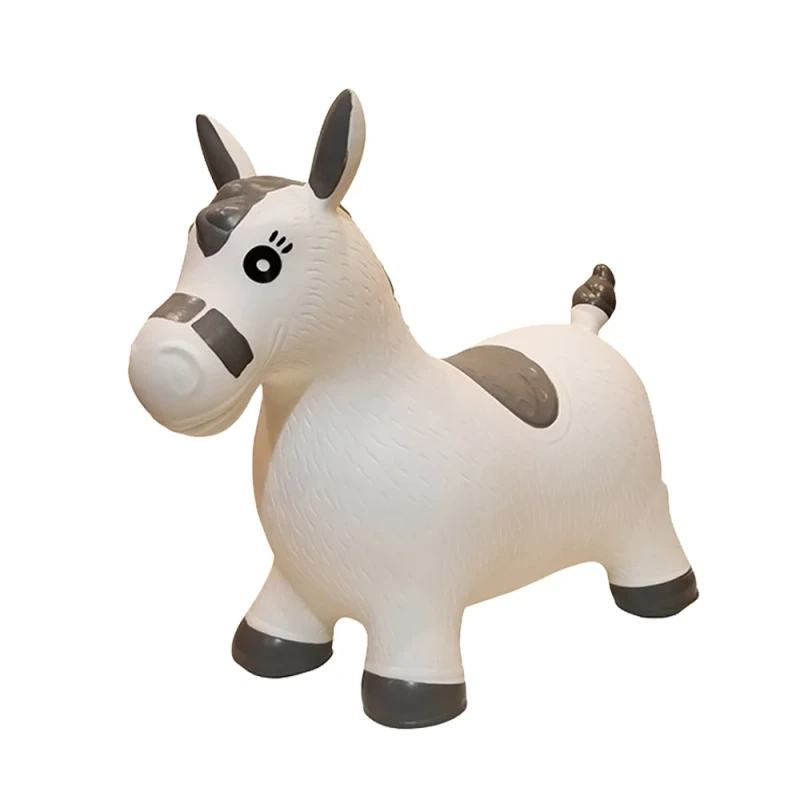 Pulei Factory PVC Inflatable Horse Jumping Toy Kids Ride On Bouncy Animal Cart Unisex Toy
