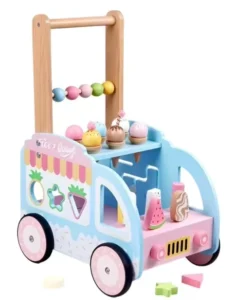 Puzzle Hand Push Wooden Ice Cream Walker Multifunctional Early Education Puzzle Toy