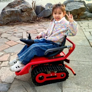 QIQU Electric Go Kart for Kids Dual Motor Track Drive 5 Speed Adjustable Hydraulic Disc Brakes for Speaker Dynamic Music