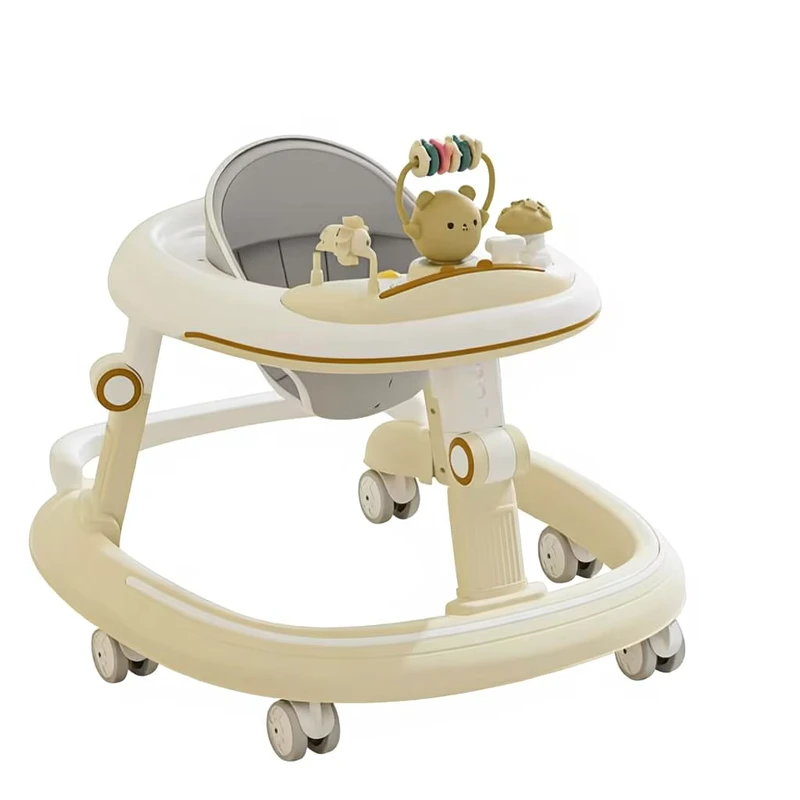 Quality Price 3 in 1 Foldable Plastic Frame Baby Walker Wheels Seat Music Toys Kids 0 3 Years Old Portable Learning Walking