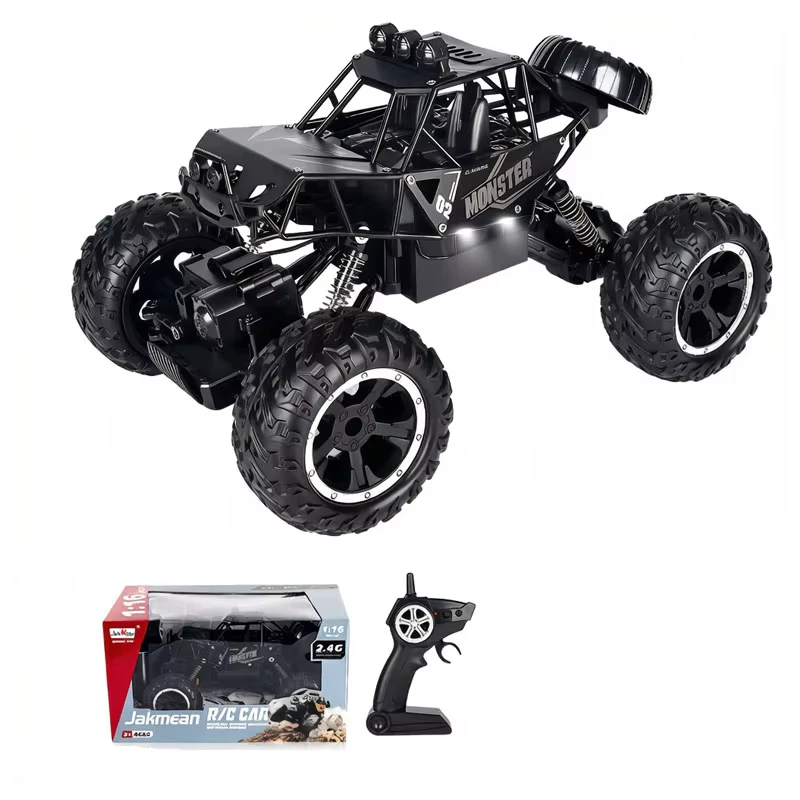 RC Cars Alloy Remote Control Off Road 4WD 1 16 Small Off road 2.4G Toy Monster Truck Vehicle with Accessories for Kids Boys Gif