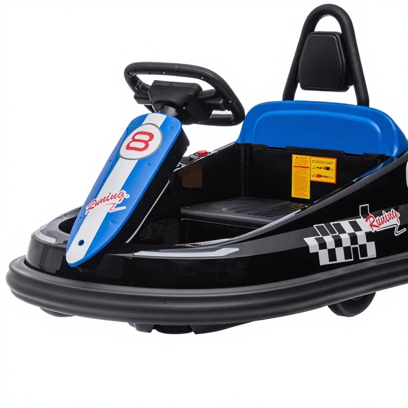 RC Electric Ride-On Car 360-Degree Rotatable Bumper Car Unisex Blue Red Plastic 2-4 Years 5-7 Years Gift