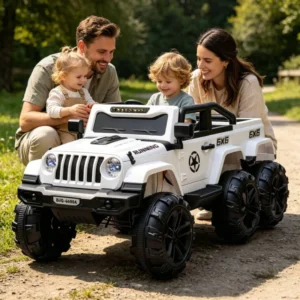 RHS CAR109 4 Wheel Electric Ride On Car Toy for 2 to 4 Year Olds with Battery and Music Plastic Battery Powered Ride On Car