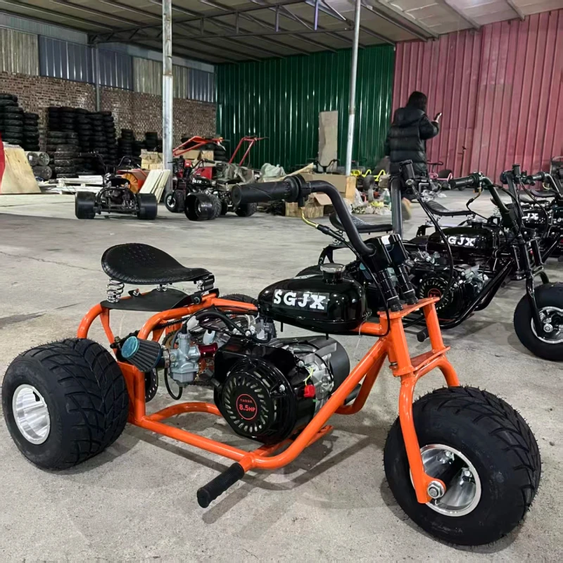 Ready Stock 212cc 4 Stroke Gas Powered 5 Inch Tires Off Road Tricycle Go Kart for Children Adults 60km/h Park Leisure Drift Kart