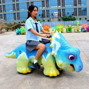 Realistic Simulation Animation Children Riding Dinosaurs Indoor Outdoor Shopping Mall Playground Amusement Equipment Remote