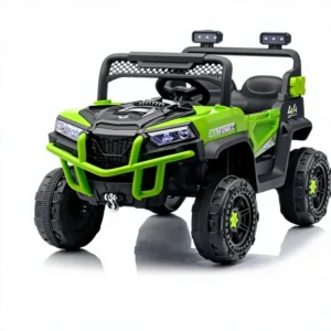 Rechargeable 12V Electric Children’s UTV Toy 2 Seater Off-Road Plastic Ride-on Car with 4 Wheels for Kids to Drive