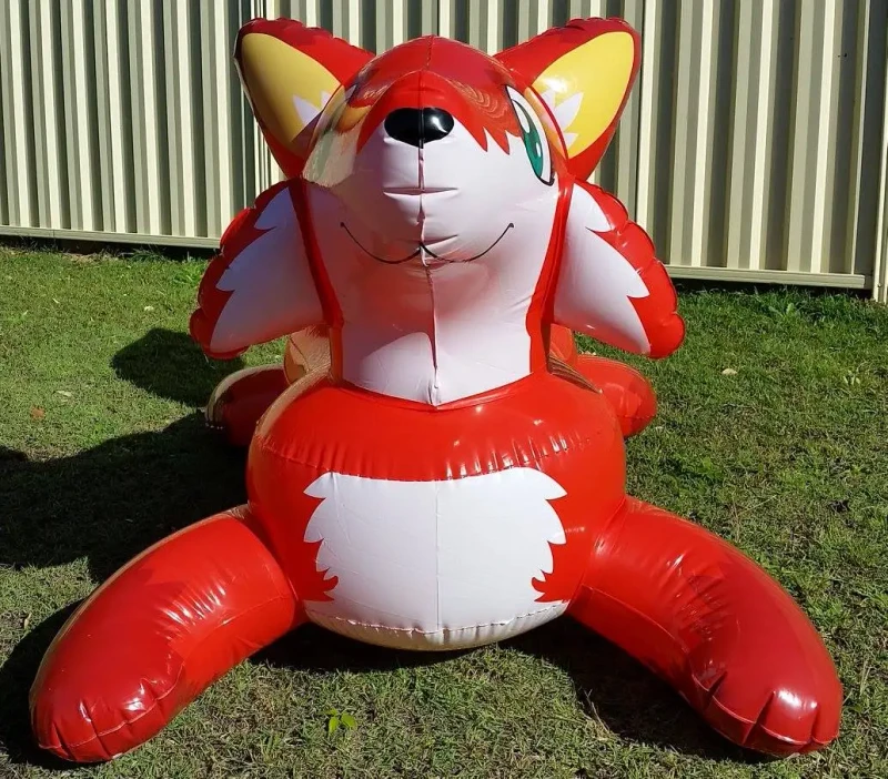 Red Fox Ride On Pool Toy From Inflatable World Inflatable Party Animals PVC Air Sealed Inflatable Cartoon Fox