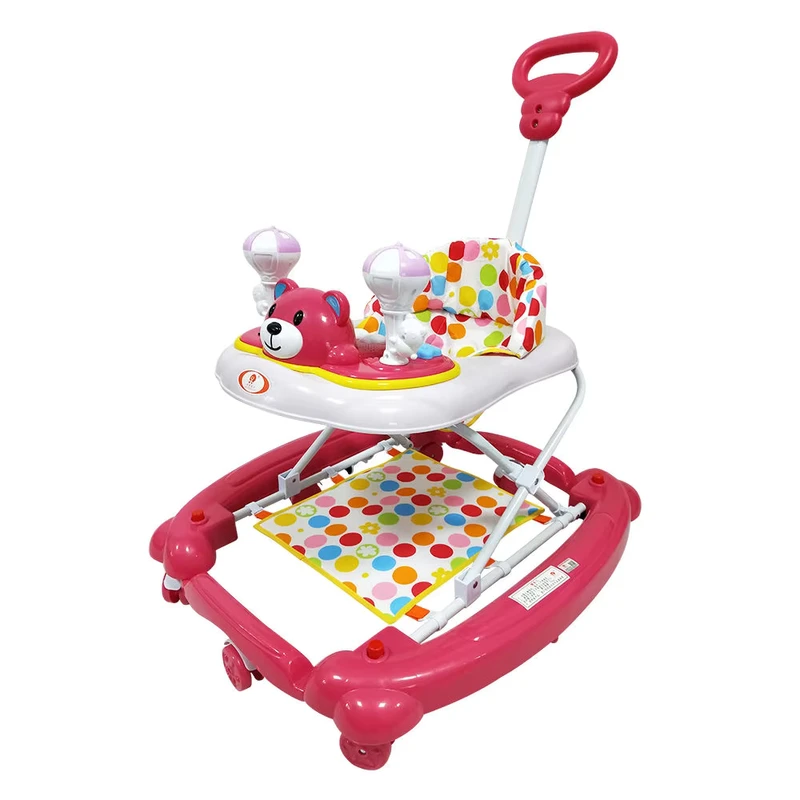 Red Plastic Baby Walker with Wheels for Children