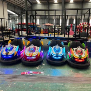 Reliable amusement rides for large playgrounds and carnivals featuring electric bumper cars designed for continuous operation