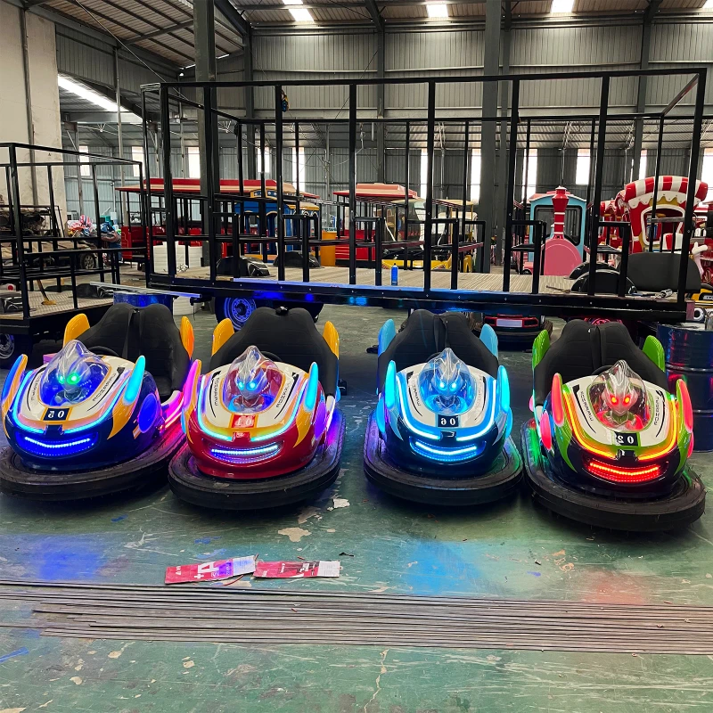 Reliable amusement rides for large playgrounds and carnivals featuring electric bumper cars designed for continuous operation