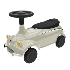 Retro Baby Foot to Floor Ride On 4-Wheel Plastic Walking Car for 2 to 4 Years Early Walking
