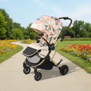 Reversible Seat Baby Stroller High View Lightweight Easy Folding Comfortable Stroller for Baby Pushchair Pram