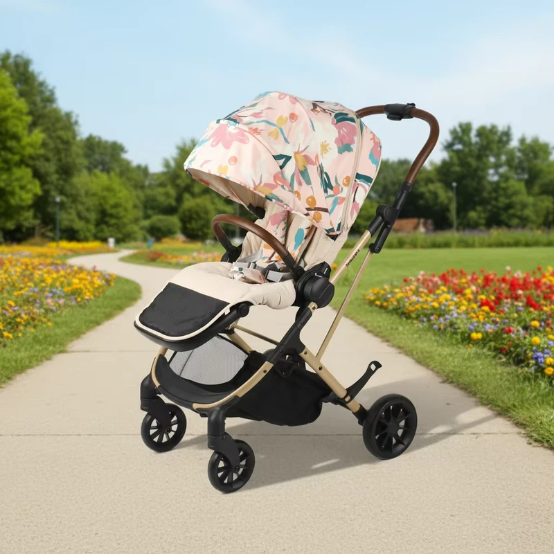 Reversible Seat Baby Stroller High View Lightweight Easy Folding Comfortable Stroller for Baby Pushchair Pram